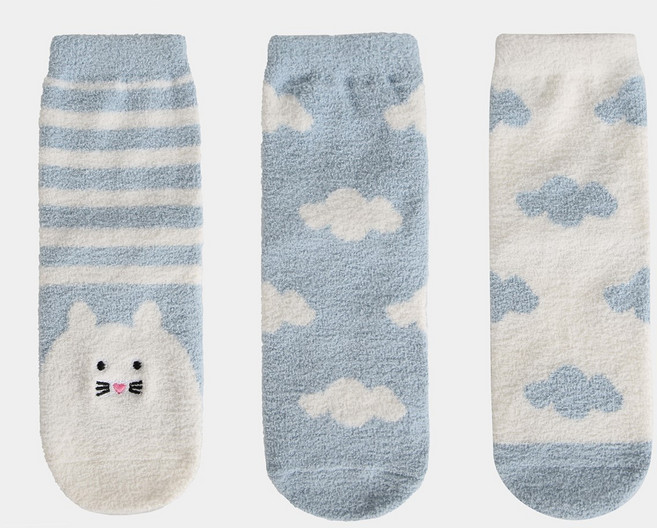 슈펜키즈 키즈용 곰돌이 구름 수면 양말 HPKL8D191Z 3켤레