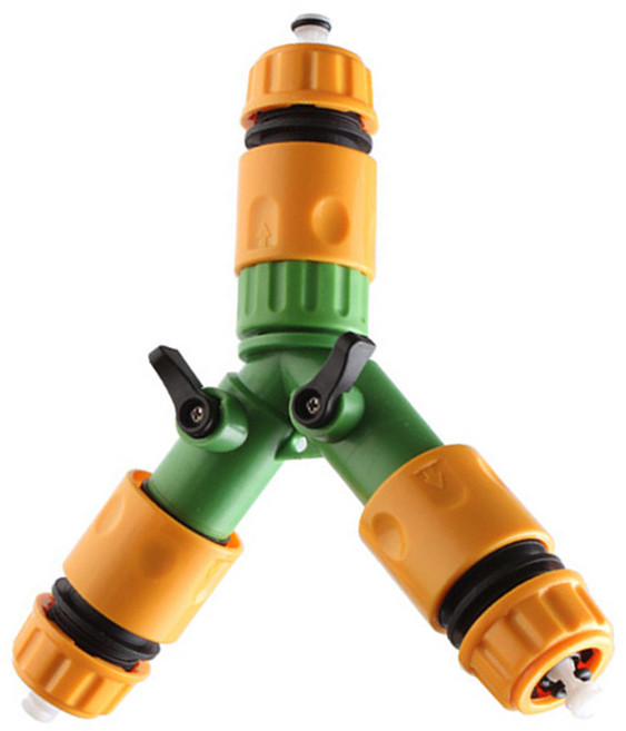 키모스리빙 Y자 벨브 호스 연결구 세트, 1세트, 랜덤 발송