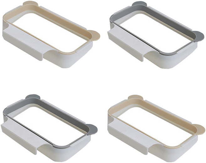 코히모 싱크대 분리수거 거치대 2종 x 2p 세트 4W512, 1세트, 그레이, 베이지