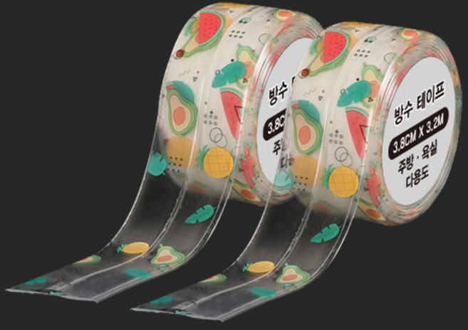 주방 욕실 곰팡이 다기능방수 테이프 과일 38mm x 3.2m, 2개