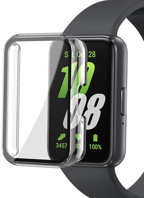 리아몬트 갤럭시 핏3 강화유리 액정보호 필름 풀커버 케이스, 투명, 1개