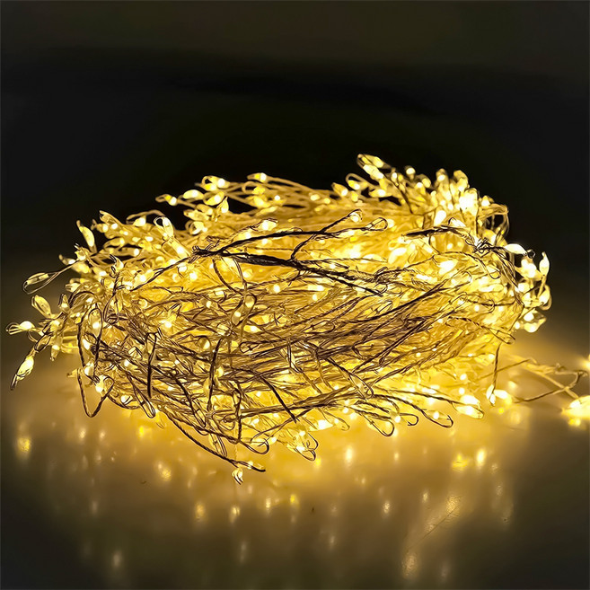 아웃팅 크리스마스트리 LED 지네전구 USB형, 웜, 200구, 1개