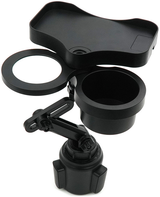에이스피드 차량용 멀티 트레이 컵홀더, 1개, 블랙