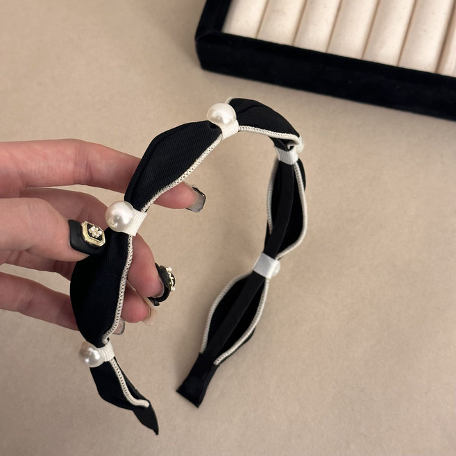 디멜디 여성용 예쁜 진주 머리띠