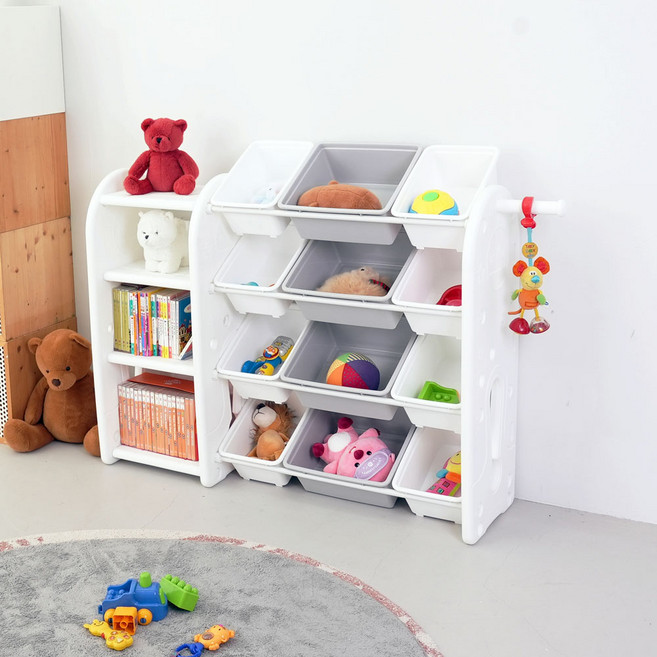 미루 초이스 와이드 베이직 책장 110 x 35 x 90 cm, 그레이, 4단