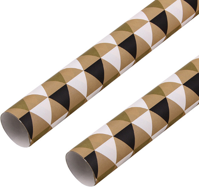 알로데 브라운 패턴 포장지 50 x 70 cm, NO.02 트라이앵글, 2개