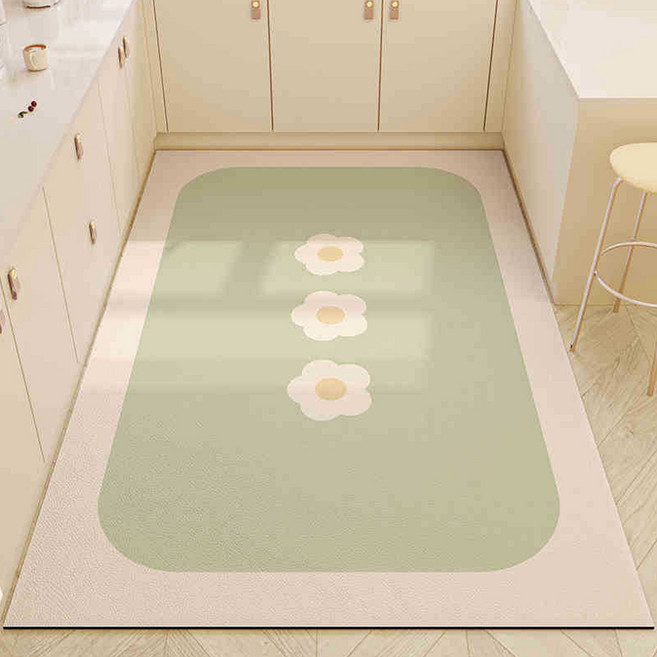 생활업글연구소 규조토 주방 발매트, 민트