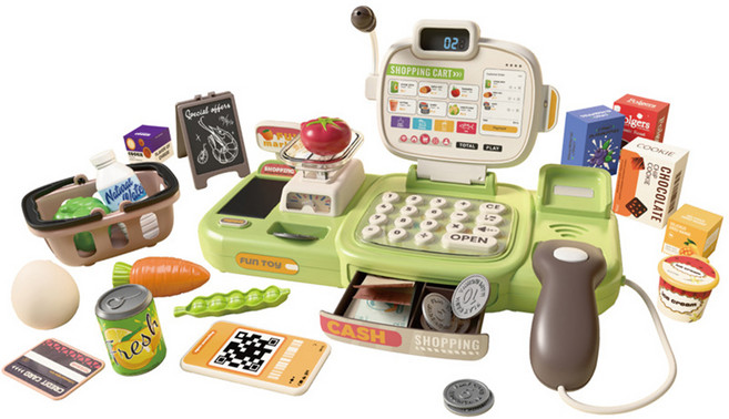 Beibe Good 兒童收銀機, 1套, 綠色
