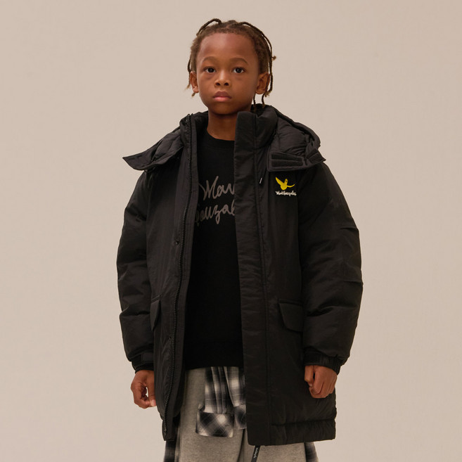 MARK GONZALES KIDS 兒童 Angel 連帽中長版羽絨外套