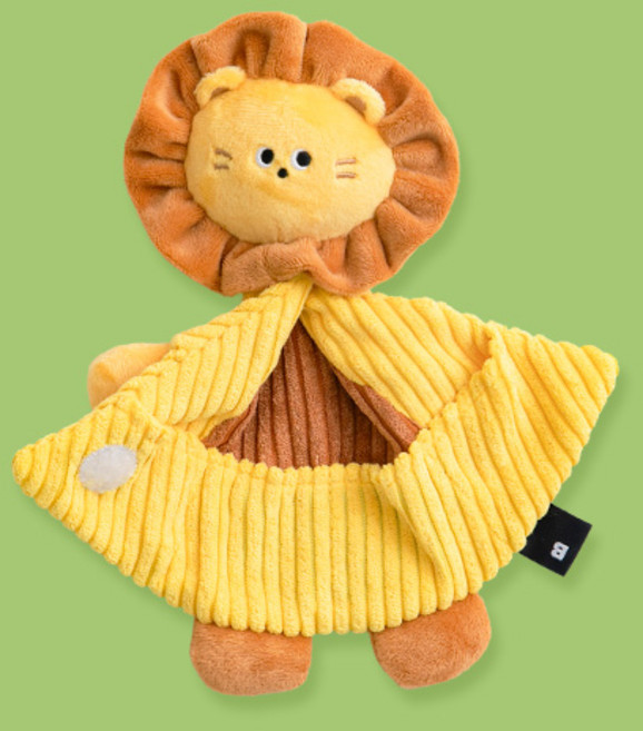 바잇미 강아지 바스락 포켓 망토 장난감, 사자, 1개