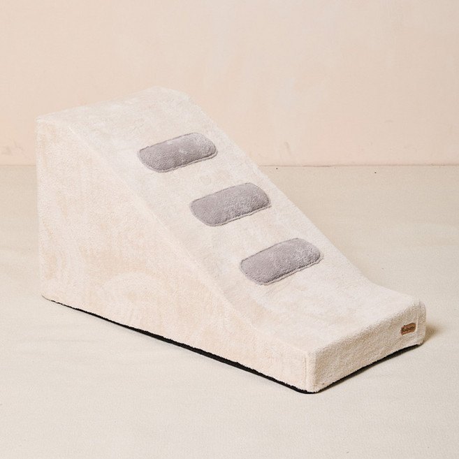 레드퍼피 강아지 쓰리텝 침대형 펫스텝, 밀크아이보리, 1개