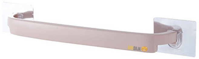 또사자 무타공 수건걸이 부착형, 핑크, 1개