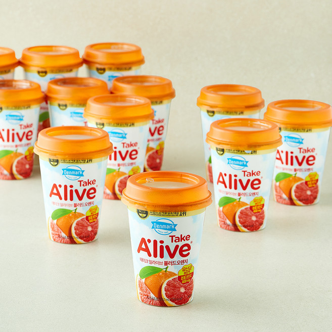 덴마크 테이크 얼라이브 블러드오렌지 주스, 12개, 250ml