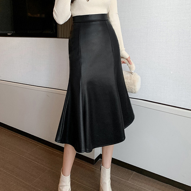 Awesomeful 花生皮革魚尾裙