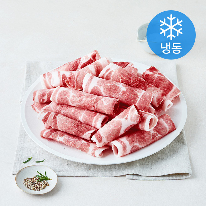 미국산 돼지 목전지 돌돌말이 구이 볶음용 2mm (냉동), 1개, 1kg