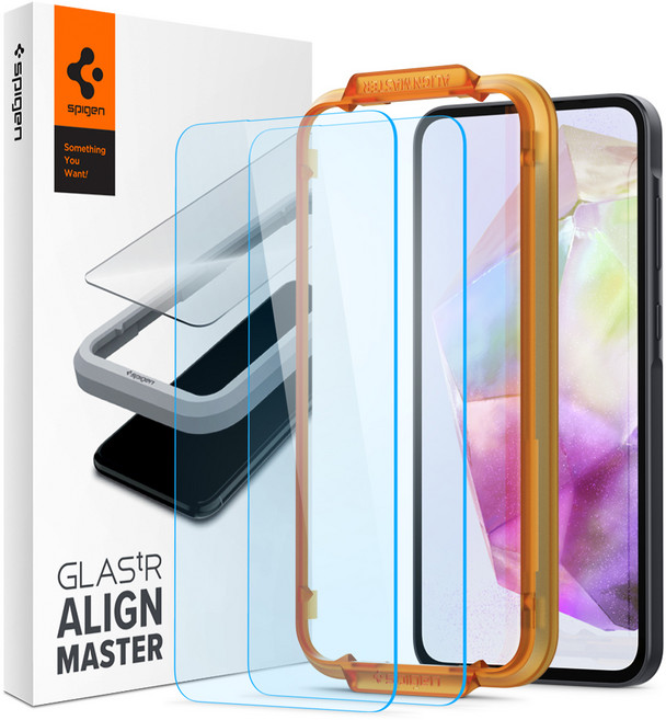 슈피겐 글라스tR 얼라인마스터 액정보호필름, 1세트