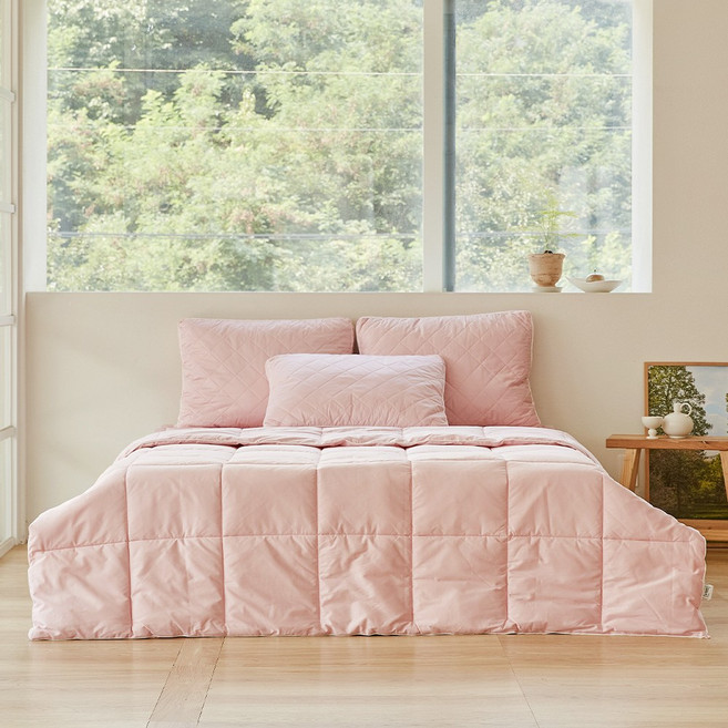 라뽐므 라울 호주산 양모 60수 호텔 이불, 포시즌즈 핑크