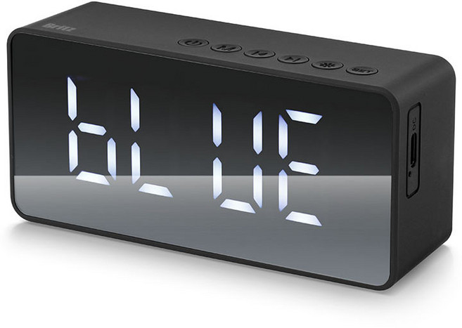 브리츠 알람시계 블루투스 스피커, BZ-MX2000, 블랙