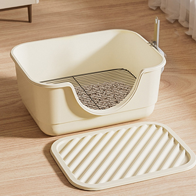 개과천선 고양이 프레쉬 토일렛 + 모래삽 세트, 밀크 아이보리, 1세트