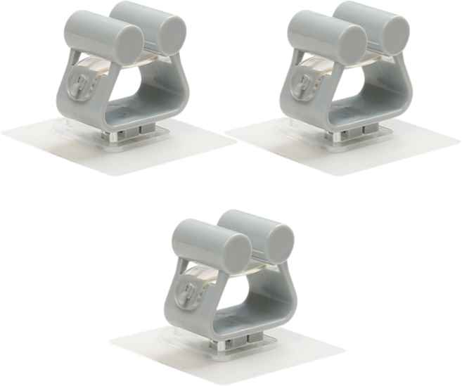 워니즈 우산 청소도구 다용도 걸이, 그레이, 3개