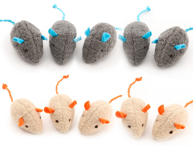 붐붐포 포우타운 고양이 캣닢향 장난감 쥐돌이 2종 x 5p 세트, 블루 + 오렌지, 1세트