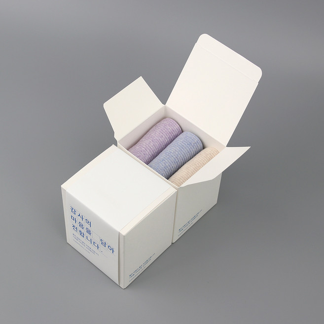 슈퍼베이직 골지 양말 선물세트 3족