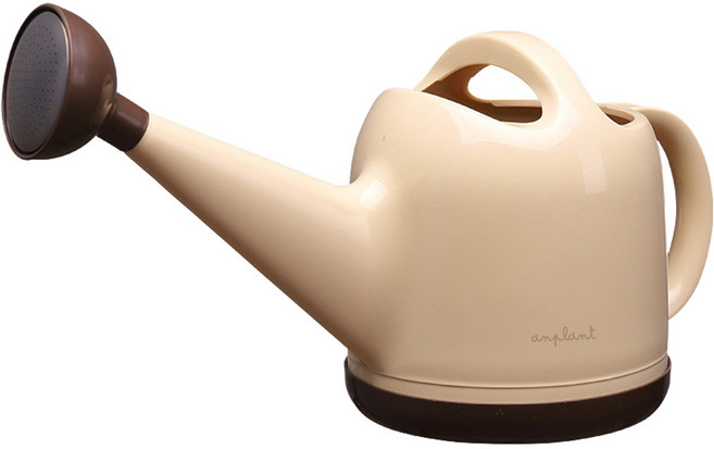 anplant 復古大型灑水壺 4公升, 咖啡米色, 1個