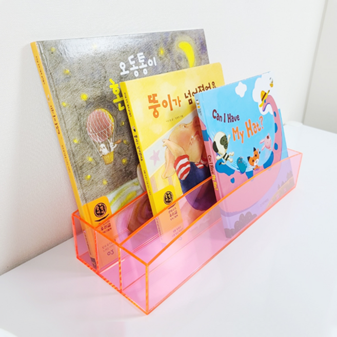 아크리코 루크책장 책꽂이 스탠드, 형광핑크, 1단