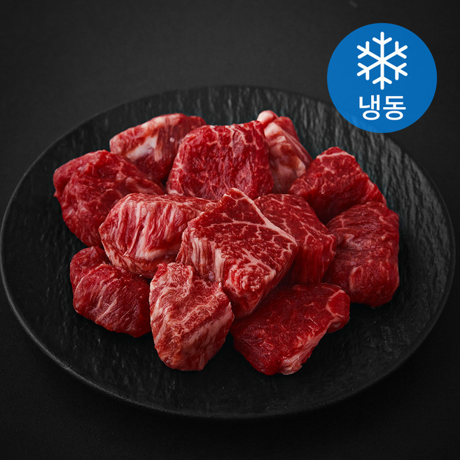 한우맘 한우 안심 큐브 1등급 스테이크용 (냉동), 1개, 200g