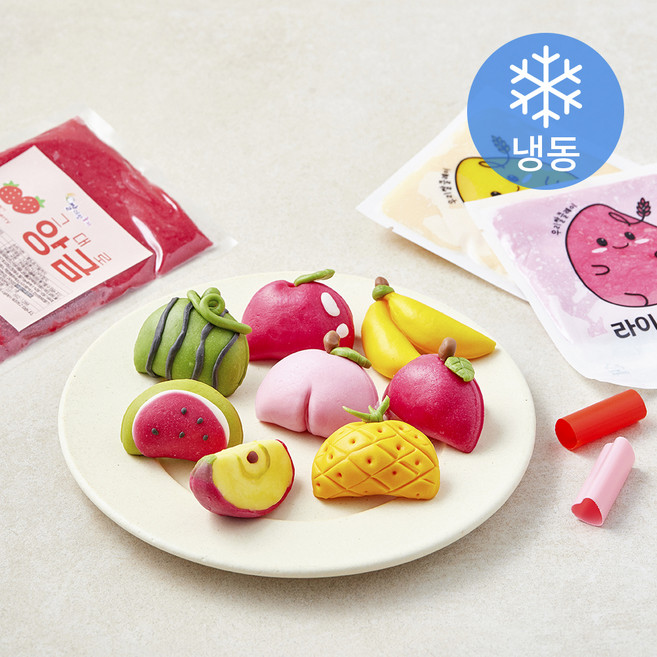 쌀이랑놀자 플러스 과일반달떡 세트 220g (냉동), 1개입, 1세트