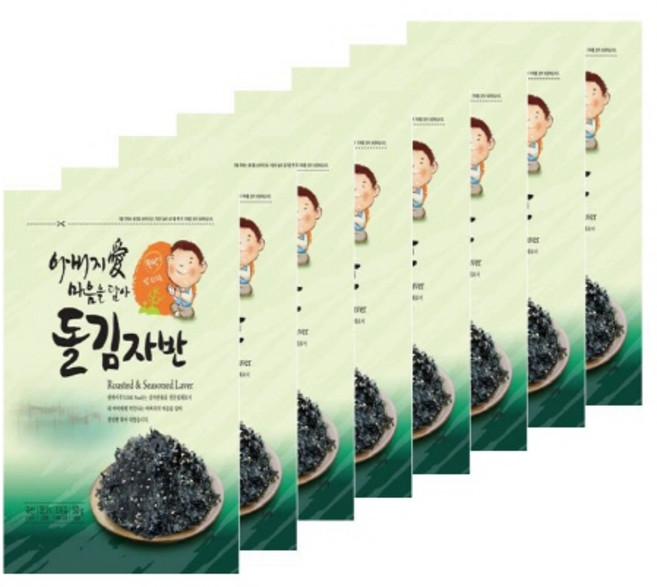아버지愛마음을담아 돌김자반, 50g, 8개
