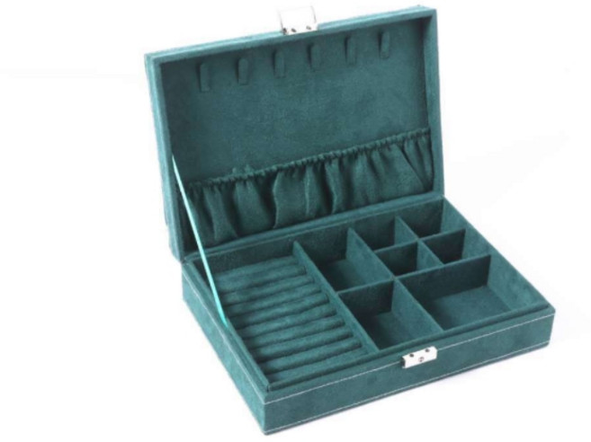 라벤더 르뽀렘 액세서리 보석함 1단 흑녹색, 흑녹색1단, 1개