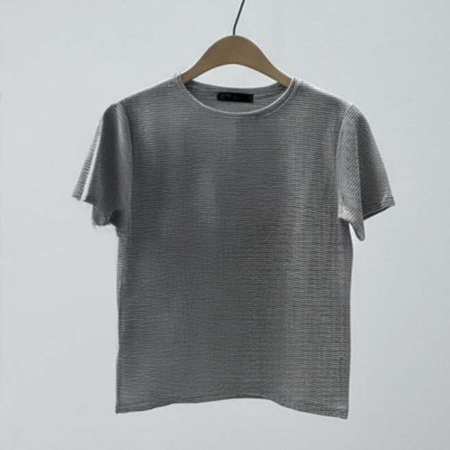 슈가펀 여성용 유어니 스트라이프 라운드넥 반팔티셔츠