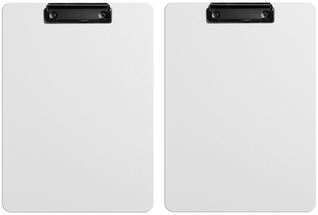 동아피엠에스 세로형 두꺼운 벽걸이 클립보드 31.5 x 22.5 cm A4, 화이트, 2개