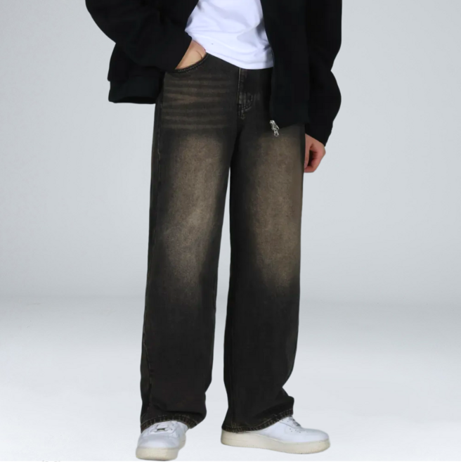 EV CLOSET 男士氣球寬版牛仔褲 6689-1