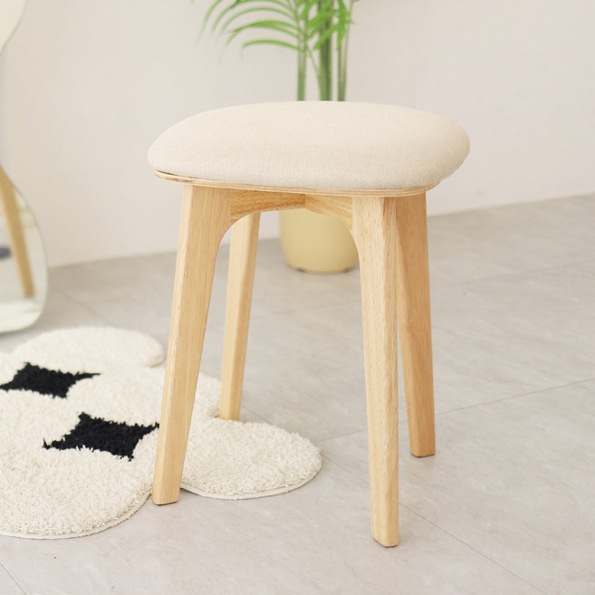 숲속애 사각쿠션 스툴, 오트밀, 1개