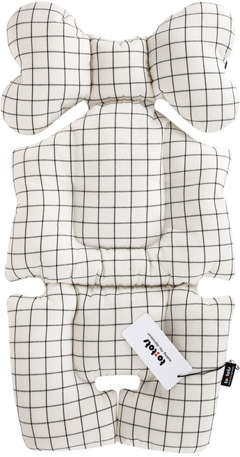 투토츠 에어라이너 유모차시트, 시크체크 아이보리, 1개