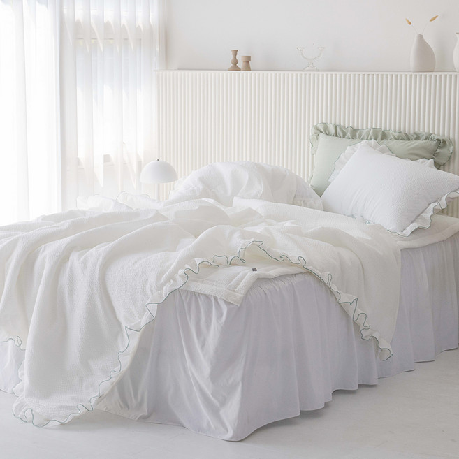 올리비아데코 소머 뱀부 시어서커 리플 누비이불