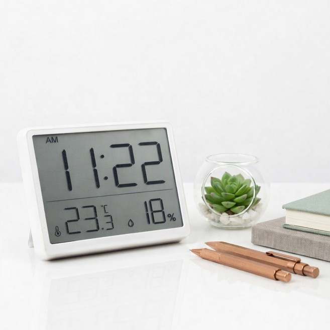 루아즈 디지털 아이방 홈케어 다용도 멀티 온습도계, 화이트, 1개