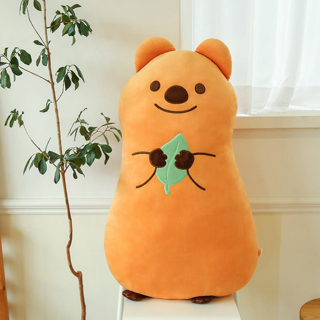 Kiki Quokka 短尾矮袋鼠身體抱枕娃娃, 90cm, 1個, 棕色