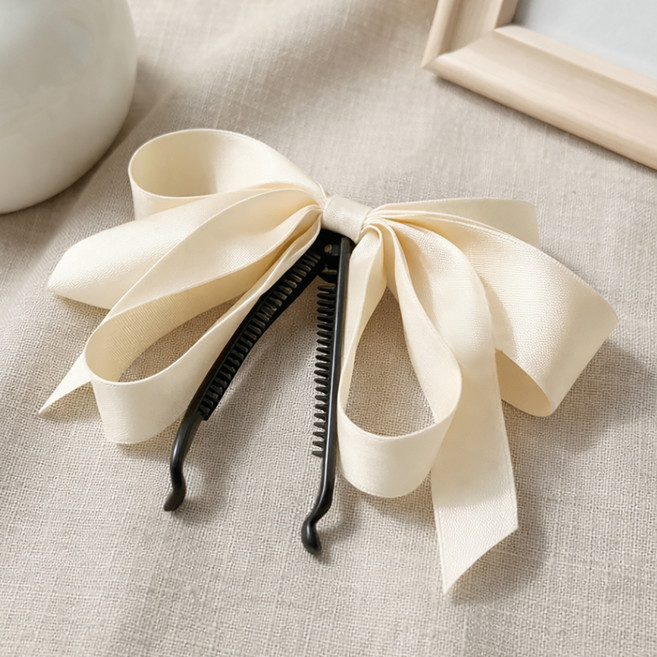 미다미 모드 새틴 3단 빅 리본 바나나핀 1638