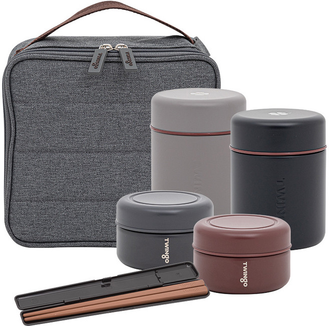 트윙고 클로버 보온도시락 5종 세트, 혼합색상, 1세트