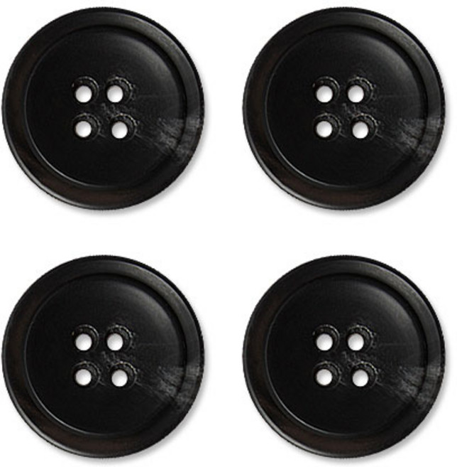 동대문단추왕 고급 무광 코트 가디건 단추 35mm, 블랙쿠바, 4개