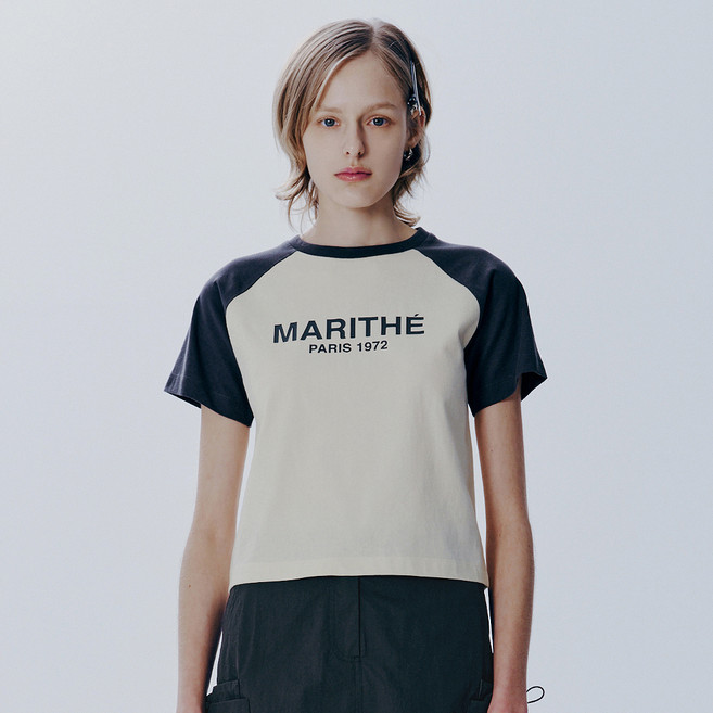 마리떼프랑소와저버 여성용 RAGLAN REGULAR LOGO TEE