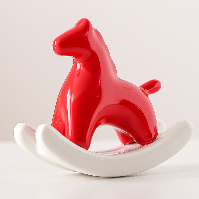 소유공간 흔들 목마 인테리어 오브제 S261-0011R, 레드
