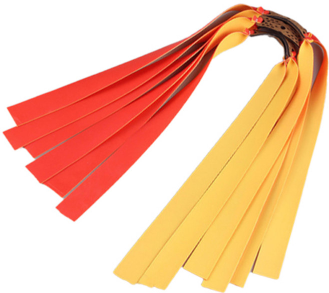 서하의집 고탄력 새총 고무밴드 0.8mm x 22cm, 옐로우레드, 10개