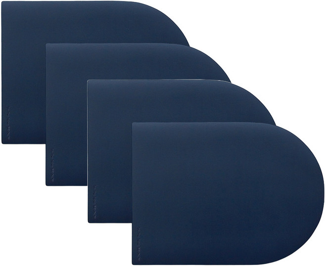 가죽 테이블 매트 브런치, 네이비, 35 x 26 cm, 4개