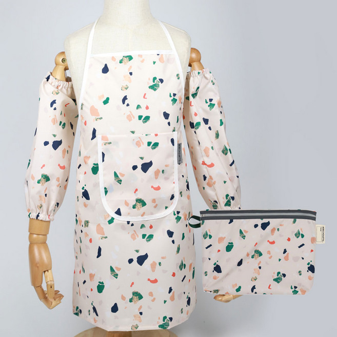 베베슈에뜨 아동용 방수 앞치마 토시 파우치 세트