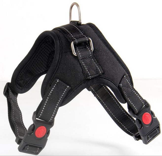 레오펫 중형 대형견 하네스, 블랙, 1개