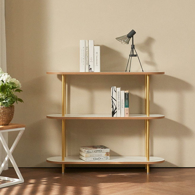 롬 수납 선반, 골드, 3단